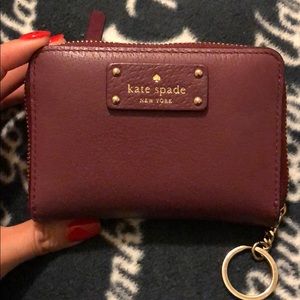 Kate Spade small Maroon compact wallet